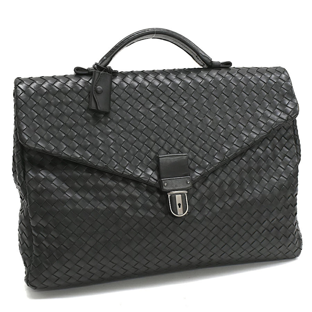 Bottega Veneta Business Bag Briefcase Intrecciato Black